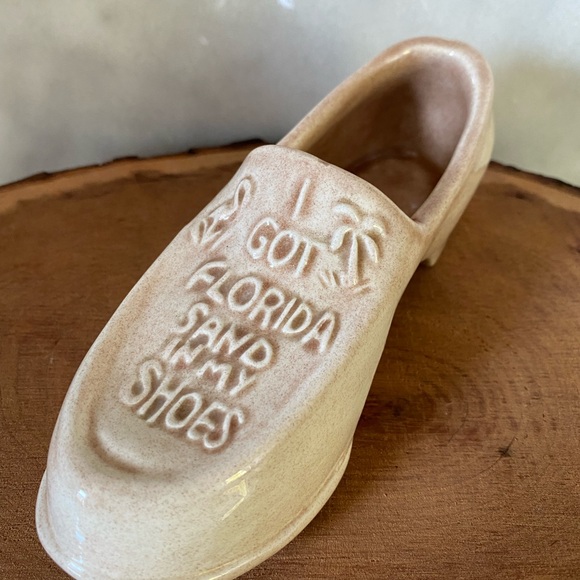 Handmade Pottery Shoe “I Got Florida Sand In My Shoes” - Picture 5 of 10